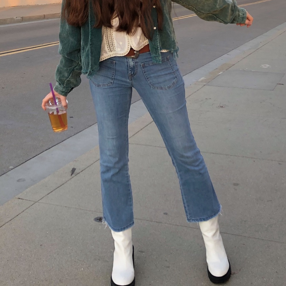 ISO We The Free / Free People Aura Low Rise Flare Jeans